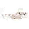 vidaXL daybed med udtr&aelig;k 2x(90x190) cm massivt fyrretr&aelig; hvid