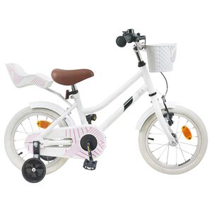 vidaXL B&oslash;rnecykel 16 tommer til 4-6 &aring;r gamle Hvid