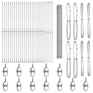 vidaXL Hegnsp&aelig;l S&oslash;lv 100 x 1,4 m (25 mm mesh) St&aring;l