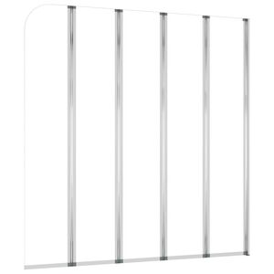 vidaXL brusev&aelig;g til badekar 120x140 cm h&aelig;rdet glas gennemsigtigt