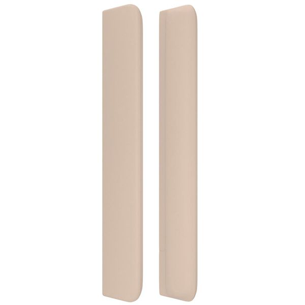 vidaXL sengegavl med kanter 93x16x118/128 cm kunstl&aelig;der cappuccino