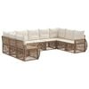 vidaXL Havesofa S&aelig;t 9 stk. Beige og cremehvid polyrattan