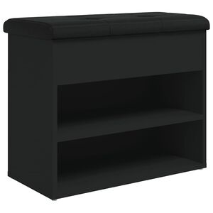 vidaXL skob&aelig;nk 62x32x50 cm konstrueret tr&aelig; sort