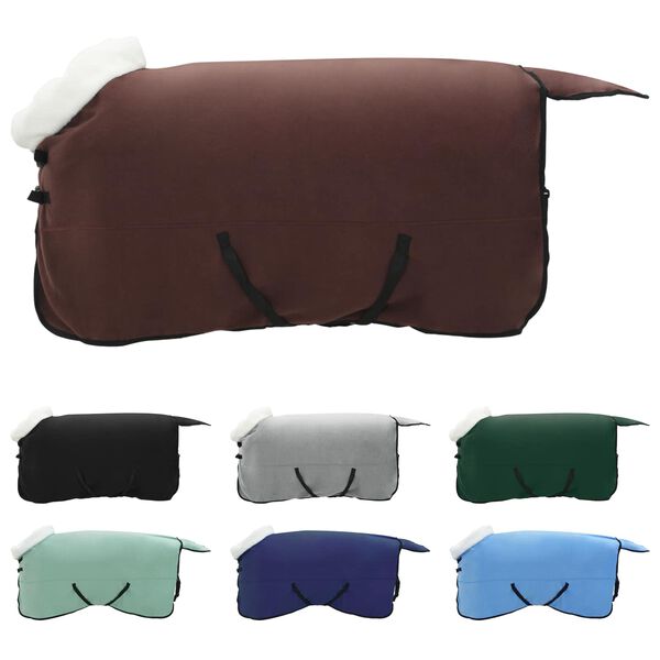 vidaXL Hestet&aelig;ppe M&oslash;rkebrun 155 cm Polar fleece