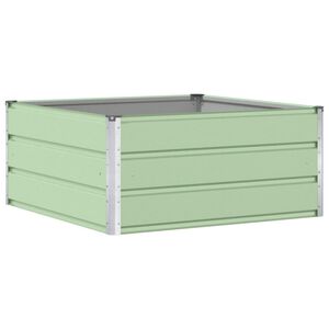 vidaXL Plantekasse Pastelgr&oslash;n 100 x 100 x 45 cm St&aring;l