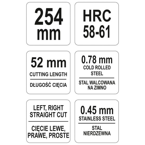 YATO pladesaks 254 mm r&oslash;d