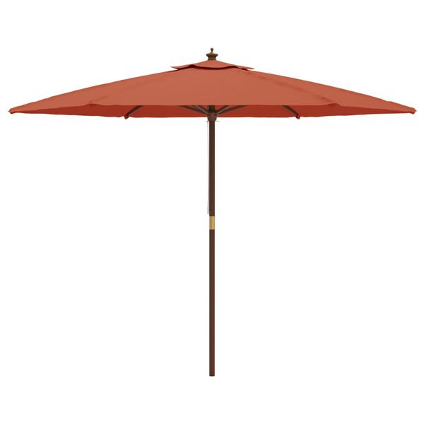 vidaXL haveparasol med tr&aelig;stang 299x240 cm terrakotta