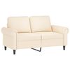 vidaXL 2-personers sofa med puder og hynder 120 cm velour cremefarvet