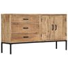 vidaXL sk&aelig;nk 140x35x75 cm massivt mangotr&aelig;