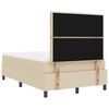 vidaXL Box spring seng med madras med LED Creme 120 x 200 cm Stof