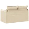 vidaXL Sofa 120cm Creme Metal