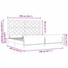 vidaXL Box spring seng med hovedg&aelig;rde Lyser&oslash;d 200 x 200 cm Fl&oslash;jl