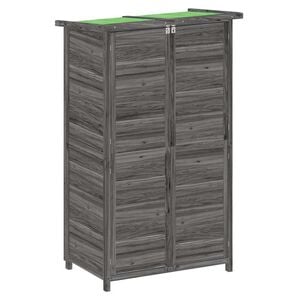 vidaXL redskabsskur til haven 83x57x140 cm massivt fyrretr&aelig; gr&aring;