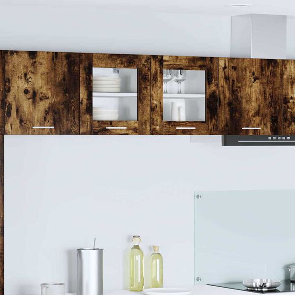 vidaXL H&aelig;ngeskab med d&oslash;r R&oslash;get eg 40 x 31 x 40 cm Konstrueret tr&aelig;