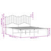 vidaXL sengeramme med sengegavl 140x190 cm metal sort