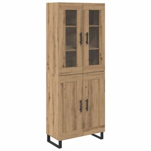 vidaXL Highboard 2 pcs Artisan Egetr&aelig; Konstrueret tr&aelig;