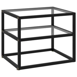 vidaXL konsolbord 50x40x40 cm h&aelig;rdet glas transparent