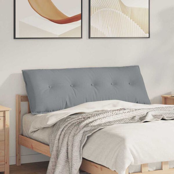 vidaXL Rygpude Lysegr&aring; 140 x 19 x 50 cm Stof