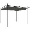 vidaXL pergola med sammenrulleligt tag 295x292x230 cm antracitgr&aring;