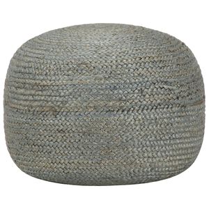 vidaXL h&aring;ndlavet puf 45 x 30 cm jute olivengr&oslash;n