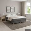 vidaXL Boxspring sengeramme 140x200 cm stof mørkegrå