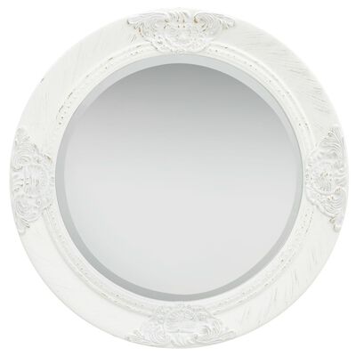 vidaXL vægspejl 50 cm barokstil hvid