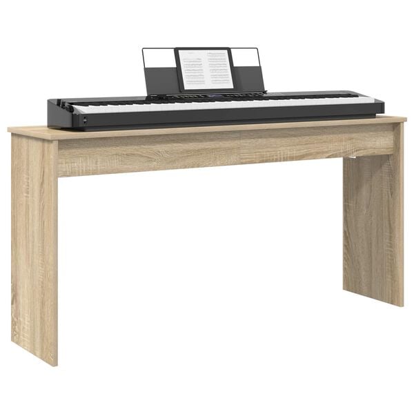 vidaXL Keyboard Stand Sonoma eg 130 x 32 x 64 cm Konstrueret tr&aelig;