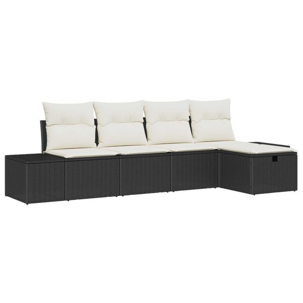 vidaXL Sofa Sæt med pude 5 pcs polyrattan