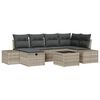 vidaXL Havesofa S&aelig;t 7 stk. Lysegr&aring; polyrattan