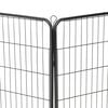 vidaXL l&oslash;beg&aring;rd til hunde 8 paneler st&aring;l 80 x 100 sort