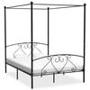 vidaXL sengestel til himmelseng 160 x 200 cm metal sort