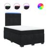 vidaXL kontinentalseng med madras 120x190 cm velour sort
