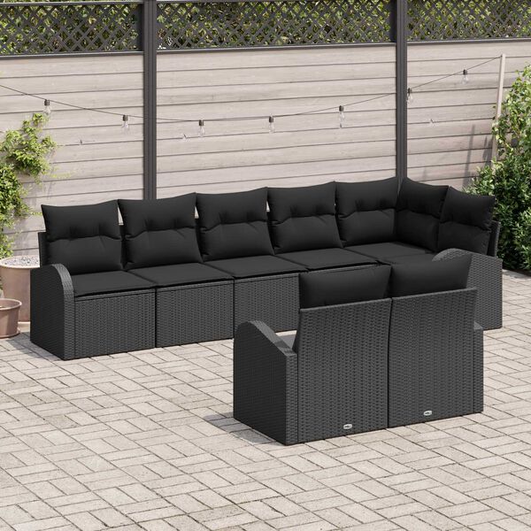 vidaXL Havesofa S&aelig;t 8 pcs polyrattan