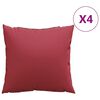 vidaXL sofahynder 4 stk. vinr&oslash;d 60x60 cm stof