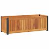 vidaXL plantekasse 80x30x27,5 cm massivt akacietr&aelig; og st&aring;l