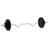 vidaXL v&aelig;gtstang med skiver 60 kg st&oslash;bejern og forkromet st&aring;l