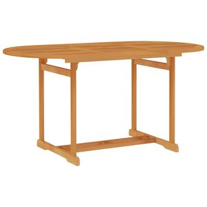 vidaXL havebord 150x90x75 cm massivt teaktr&aelig;
