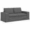 vidaXL Sofa S&aelig;t 2 pcs M&oslash;rkegr&aring; 182 x 80 x 82 cm Stof