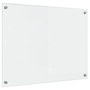 vidaXL K&oslash;kken bagv&aelig;g Transparent 80 x 60 cm h&aelig;rdet glas