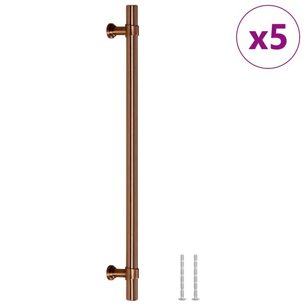 vidaXL skabsh&aring;ndtag 5 stk. 224 mm rustfrit st&aring;l bronzefarvet