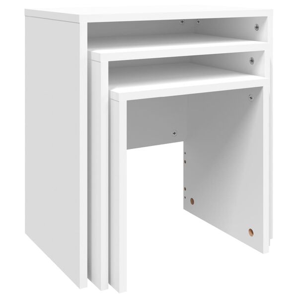 vidaXL indskudsborde 3 stk. konstrueret tr&aelig; hvid