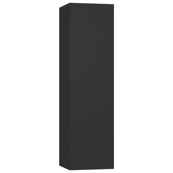 vidaXL tv-skabss&aelig;t 4 dele konstrueret tr&aelig; sort