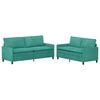 vidaXL Sofa S&aelig;t 2 pcs Turkis Fl&oslash;jl