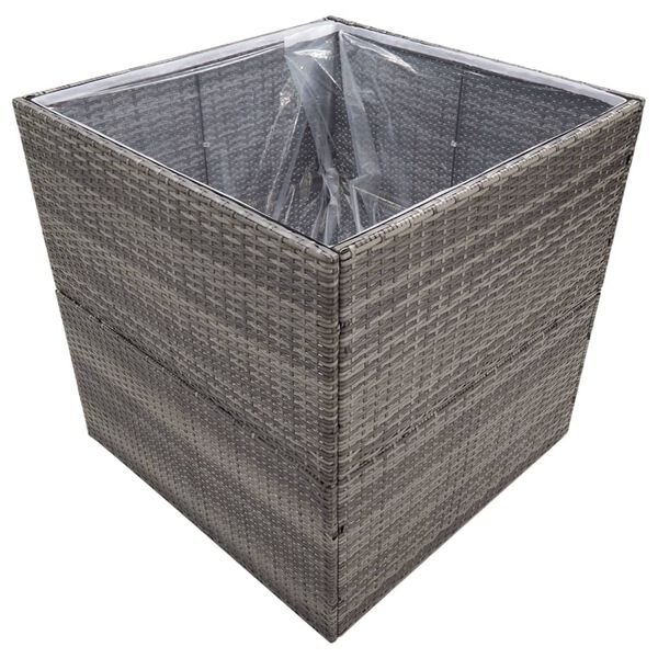 vidaXL plantekasse 80x80x80 cm polyrattan gr&aring;
