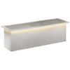 vidaXL Plantekasse med LED S&oslash;lv 30 x 100 x 30 cm Rustfrit st&aring;l