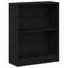 vidaXL Bogskab 60 x 24 x 76 cm Konstrueret tr&aelig; Sort eg