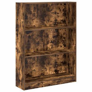 vidaXL bogreol 80x24x109 cm konstrueret tr&aelig; r&oslash;get egetr&aelig;sfarve