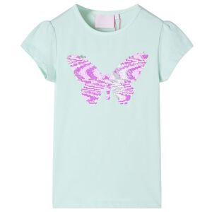 vidaXL T-shirt til b&oslash;rn str. 128 mintgr&oslash;n