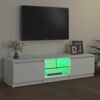 vidaXL tv-skab med LED-lys 140x40x36 cm hvid