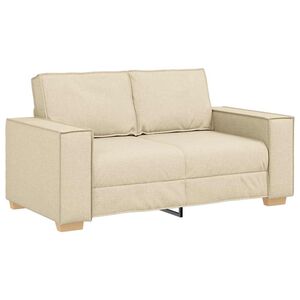 vidaXL 2-personers sofa cremefarvet 160x78x84 cm stof